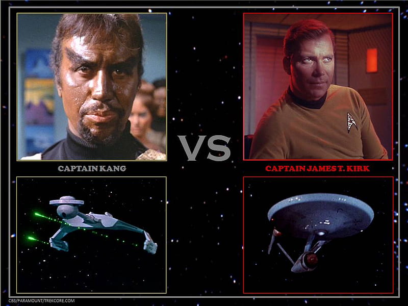Captain Kang versus Captain Kirk, kirk, kang, klingon, star trek, HD wallpaper