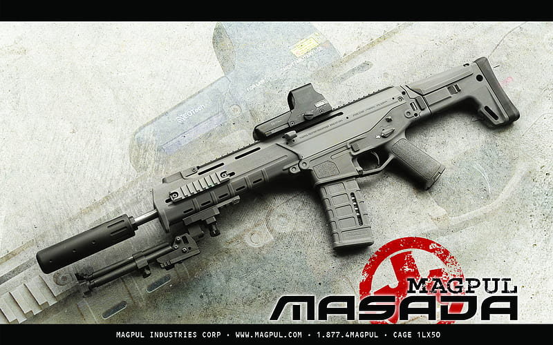 Magpul Rifle, scope, rifle, special, assult, HD wallpaper