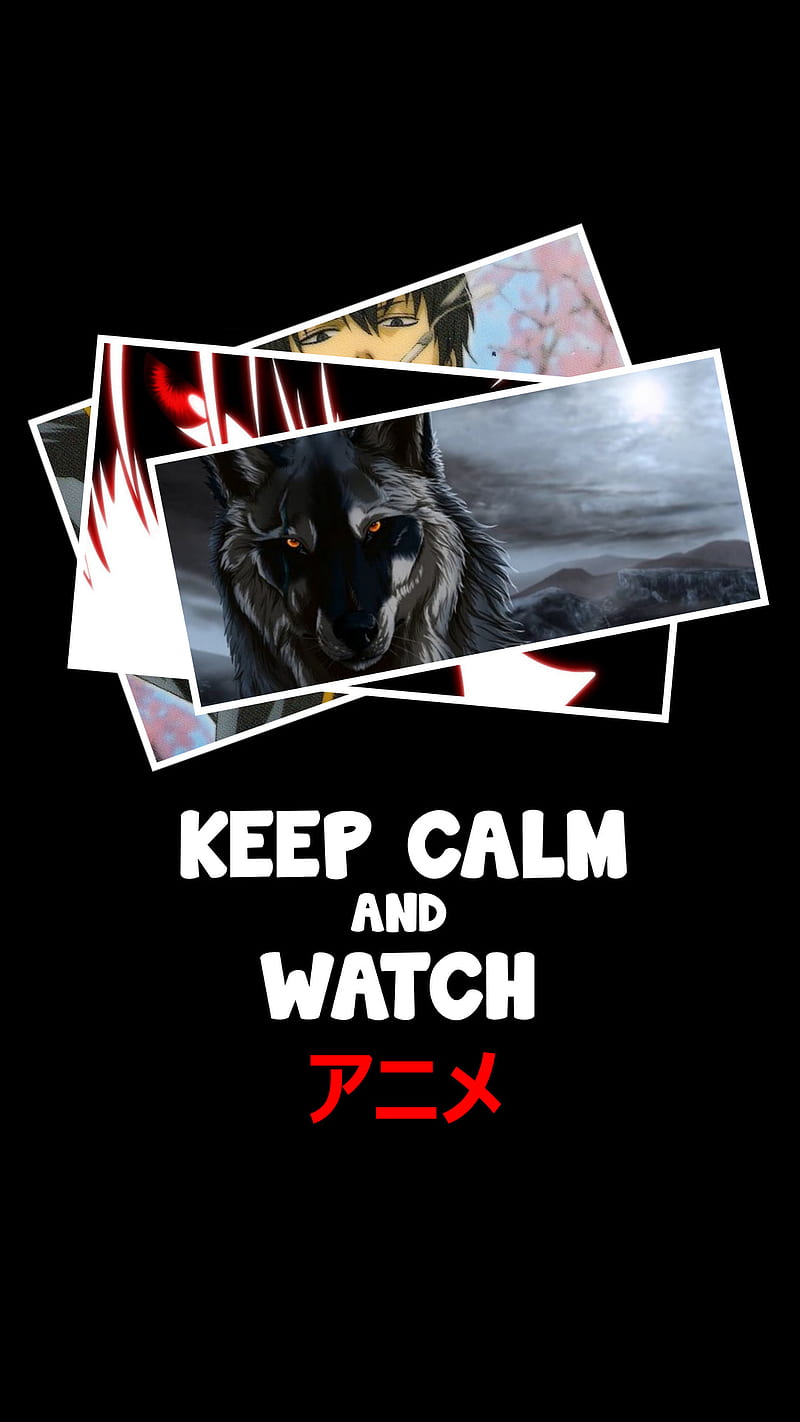 KCWA, anime, moonlight, wolf, HD phone wallpaper