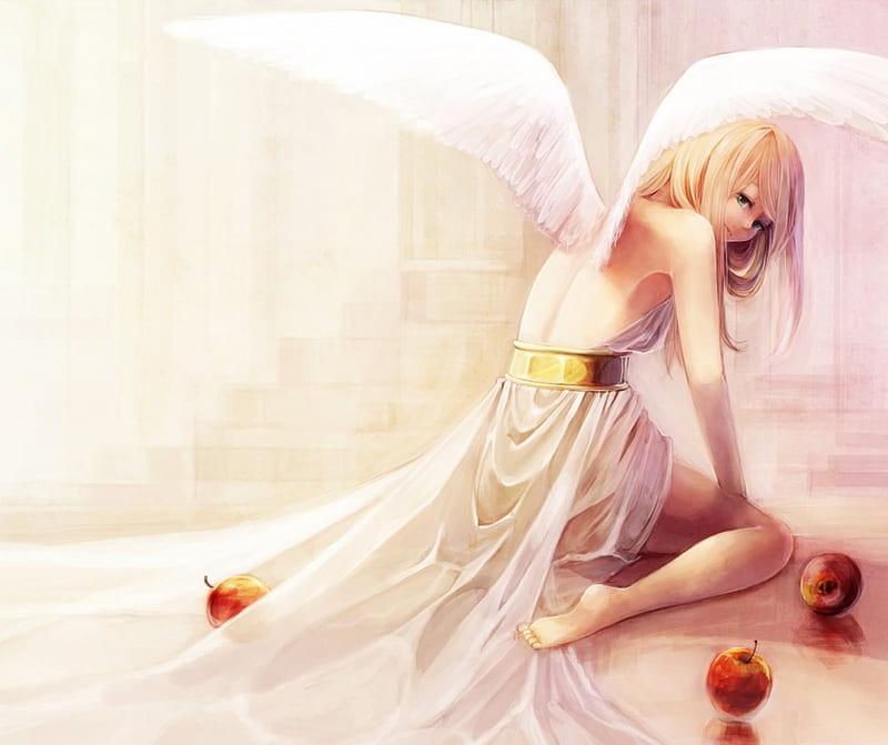 anime angel with blonde hair