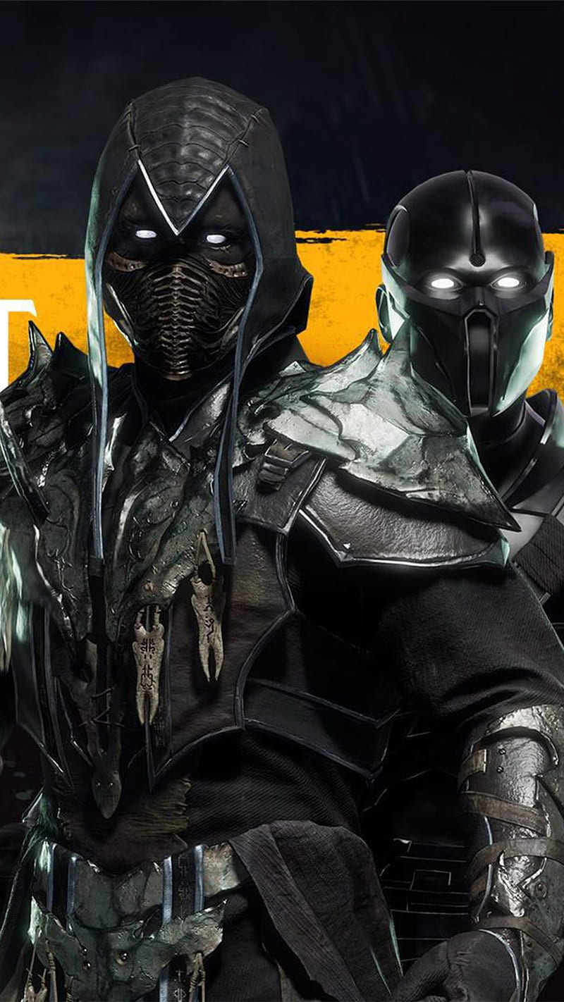 Mortal Kombat 11, black, dark, escuro, ninja, noob saibot, HD phone wallpaper