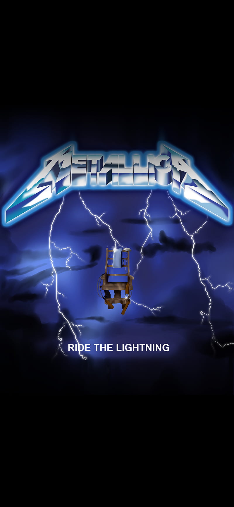 Metallica, background, cd cover, ride the lightning album, HD phone wallpaper