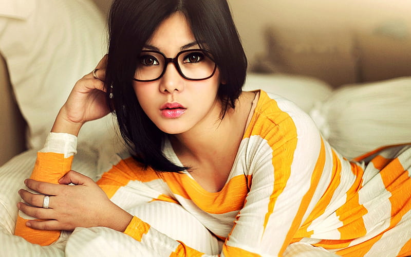 1080p Free Download Asian Brunette Glasses Face Beauty Hd Wallpaper Peakpx