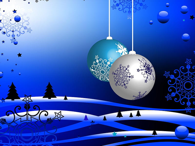 Christmas balls, lovely, christmas, holliday, magic, happy new year, silver, xmas, lights, ball, merry christmas, balls, beauty, lines, hollidayes, light, blue, HD wallpaper