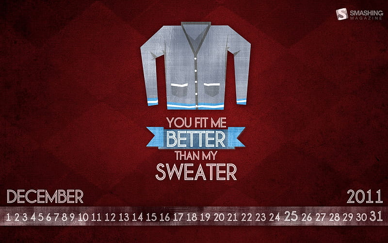 sweater-December 2011-Calendar, HD wallpaper