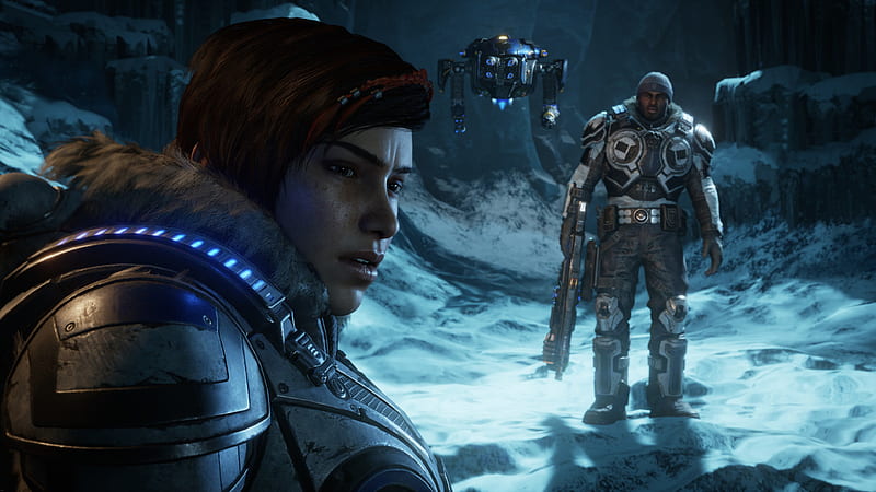 Diaz And A Man With Gun Gears 5, HD wallpaper