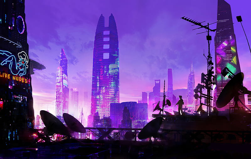 Wallpaper : 1920x1080 px, cityscape, cyberpunk, digital art 1920x1080 -  CoolWallpapers - 1425183 - HD Wallpapers - WallHere