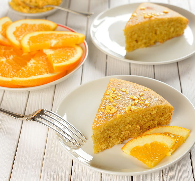 *** Orange cake ***, cake, desser, food, orange, fresh, home, made, HD wallpaper