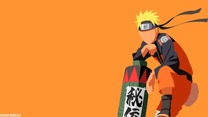 Naruto Uzumaki Minimalist, HD wallpaper