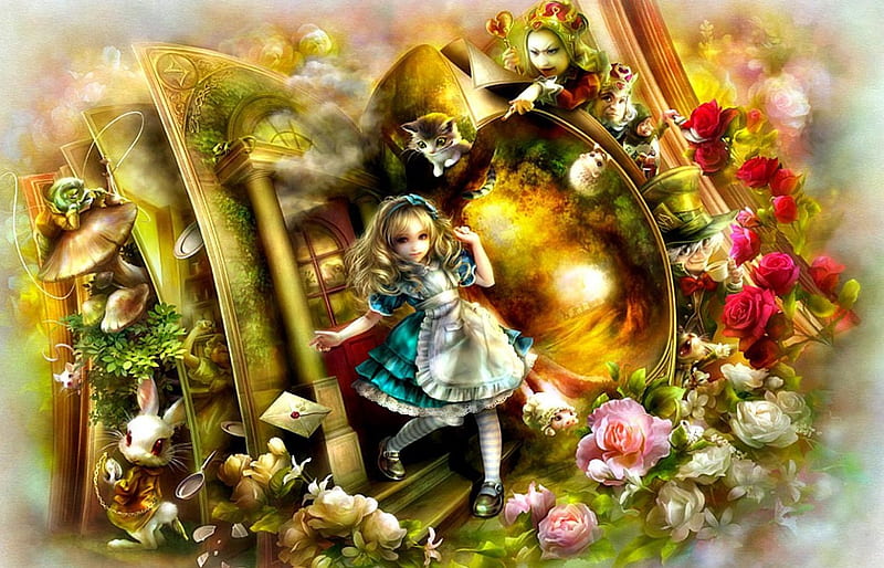 Wonderland, fantasy, magic, abstract, girl, HD wallpaper
