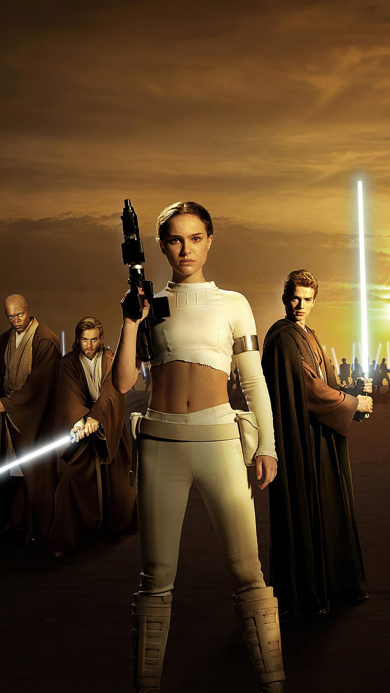 Star Wars Attack of the Clones , poster, hollywood, natalie portman, movies, star wars, attack of the clones, HD phone wallpaper