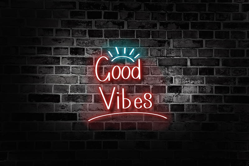 Good vibes, vibe, brick background, design, motivation, uplifting, words,  brick, HD wallpaper | Peakpx