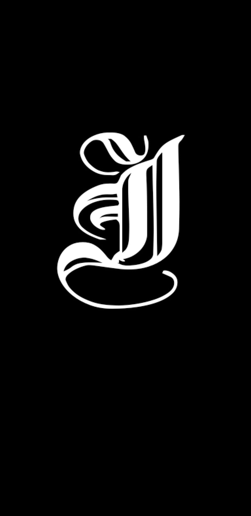 old english i, old english, letter, black, white, HD phone wallpaper