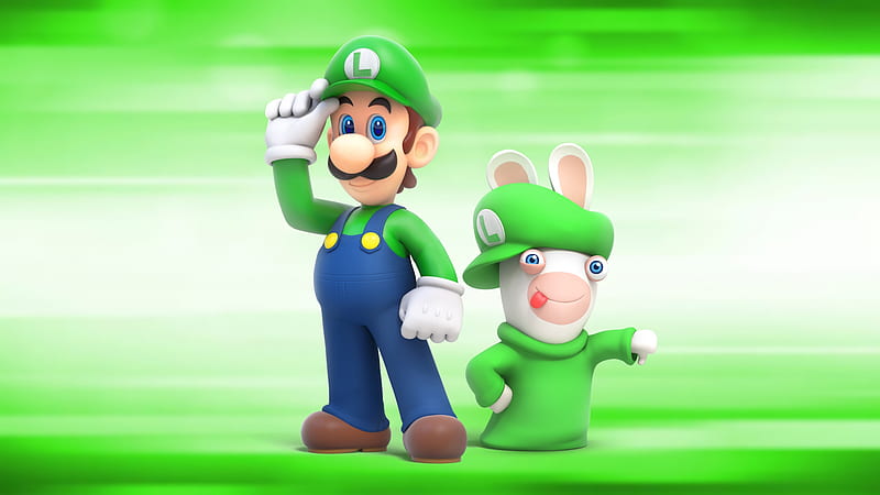 Luigi Mario Rabbids Kingdom Battle Raving Rabbids Games, HD wallpaper