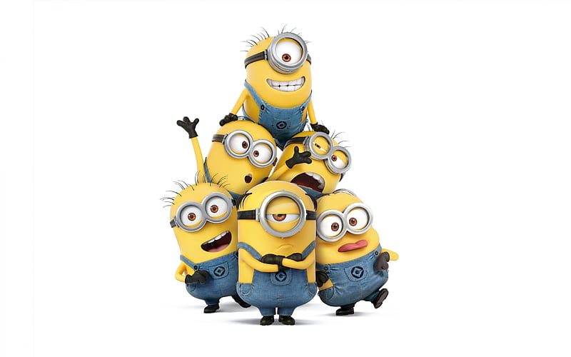 Despicable me 3, poster, minion, movie, yellow, pyramid, funny, blue, HD wallpaper
