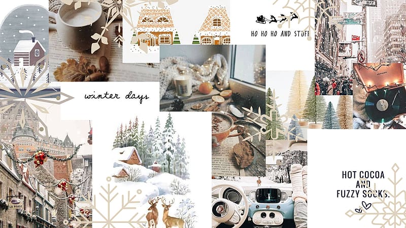 20+ Christmas Collage Aesthetic Ideas : White Christmas Collage 1 - Fab  Mood