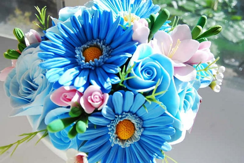 HD blue gerbera wallpapers | Peakpx