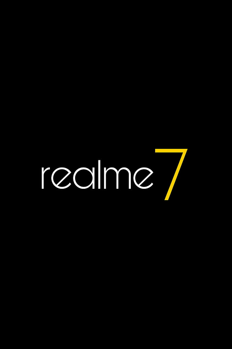 Realme 7 , blackbackground, realme7, HD phone wallpaper