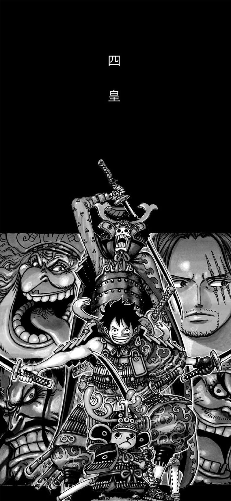 One piece, Kaido, Kurohige, Wano, Anime, Shanks, Luffy, Manga, Big mon, HD phone wallpaper