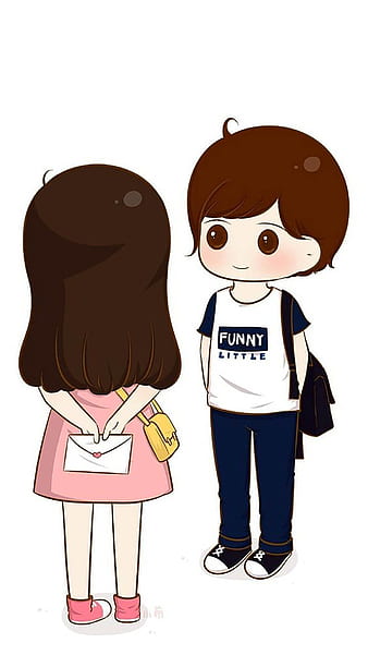 Cartoon Cute Couple Walking Hand In Hand Background, Couple