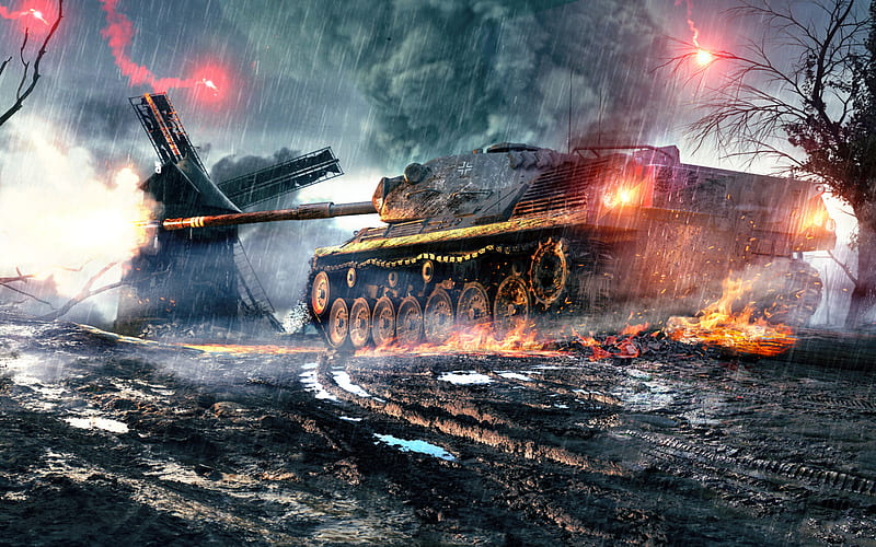 Leopard 1, battle, tanks, Bundeswehr, online games, World of Tanks, german tanks, WoT, HD wallpaper