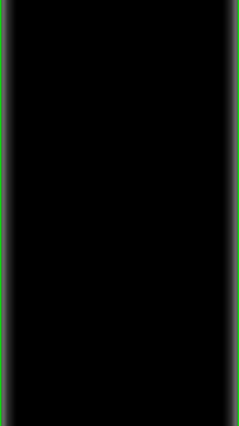 Green LED Edge S8, bubu, druffix, edge, galaxy, green, home screen, led, light, magma, simple basic, HD phone wallpaper