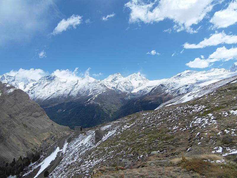 Matterhorn trail, matterhorn, zermatt, alpes, swiss, HD wallpaper