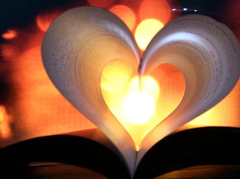 Heart on the Book, book, abstract, love, heart, HD wallpaper | Peakpx