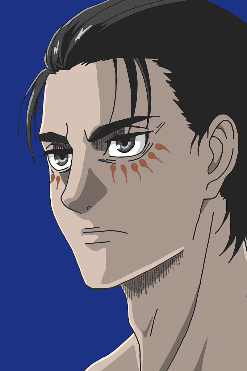 Aot Eren Yeager Character Icon Animeart Blue Illustration Erenyeager Hd Mobile Wallpaper Peakpx