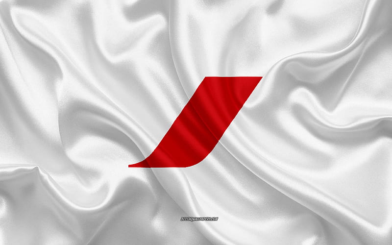Air France logo, airline, white silk texture, airline logos, Air France emblem, silk background, silk flag, Air France, HD wallpaper