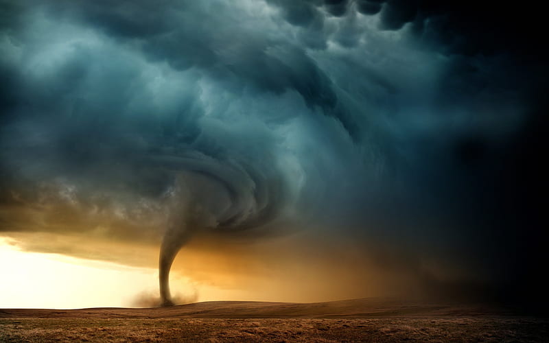 tornado, storm, disaster, natural phenomena, rain, strong wind, HD wallpaper