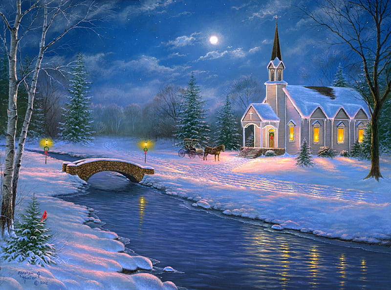 HD wallpaper %E2%98%85peace on earth%E2%98%85 house holidays attractions in dreams beautiful seasons xmas and new year greetings horse carriages paintings moon bridge drawings lovely xmas trees love four seasons