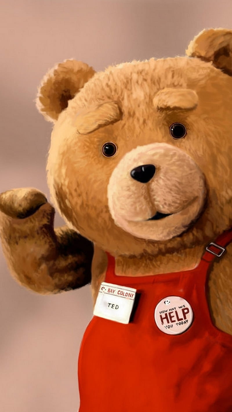 Ted, cute, hey, movie, poster wave, HD phone wallpaper