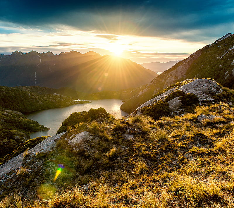 Fiordland Sunrise, nature, newzealand, HD wallpaper