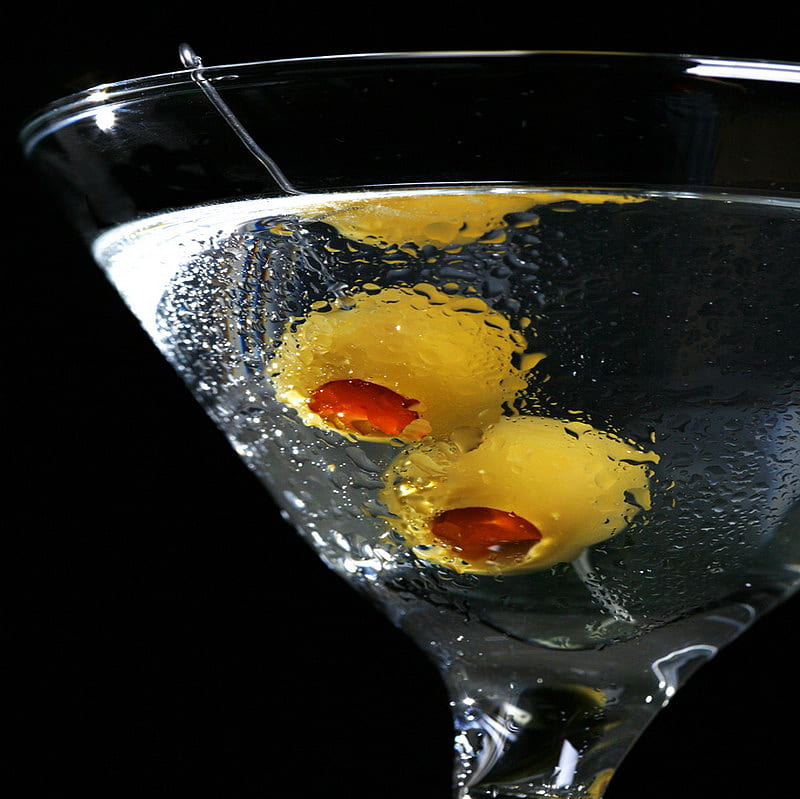 martini, cocktail, summer, oliva, cold, HD wallpaper