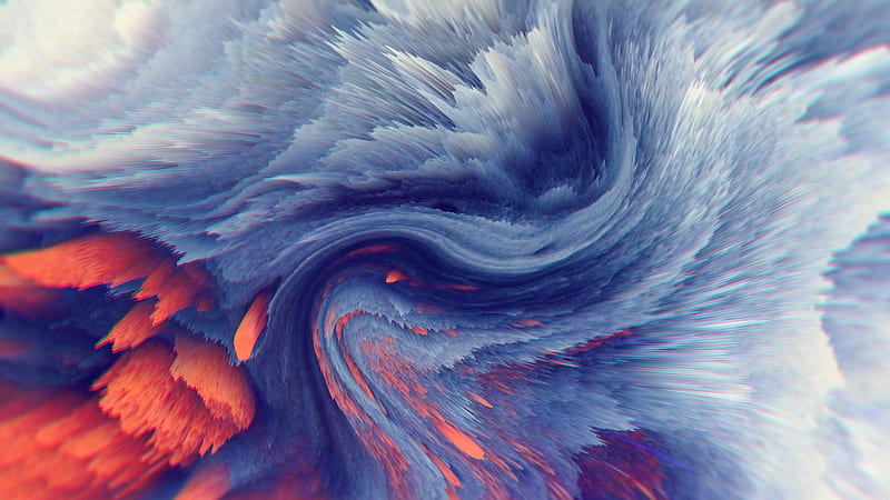 color blend, waves, Abstract, HD wallpaper