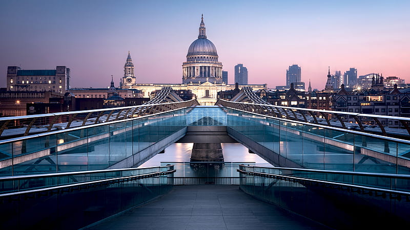 london, st paul's cathedral, architecture, historical building, millennium bridge, City, HD wallpaper