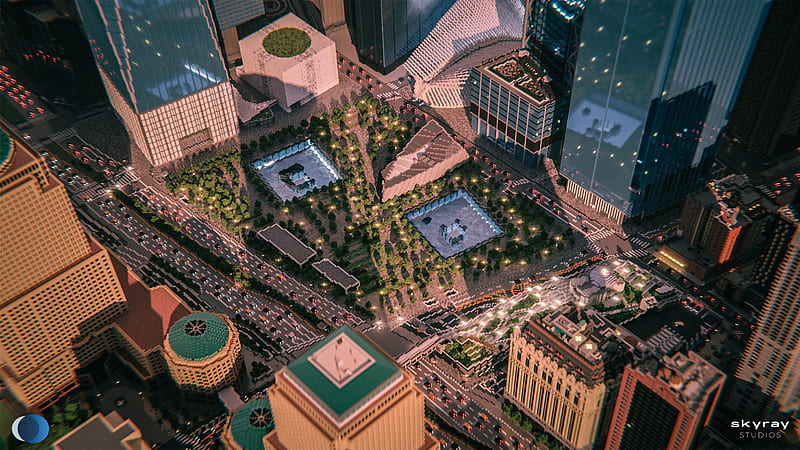 Video Game, Minecraft, World Trade Center, New York, Skyscraper, Museum, HD wallpaper