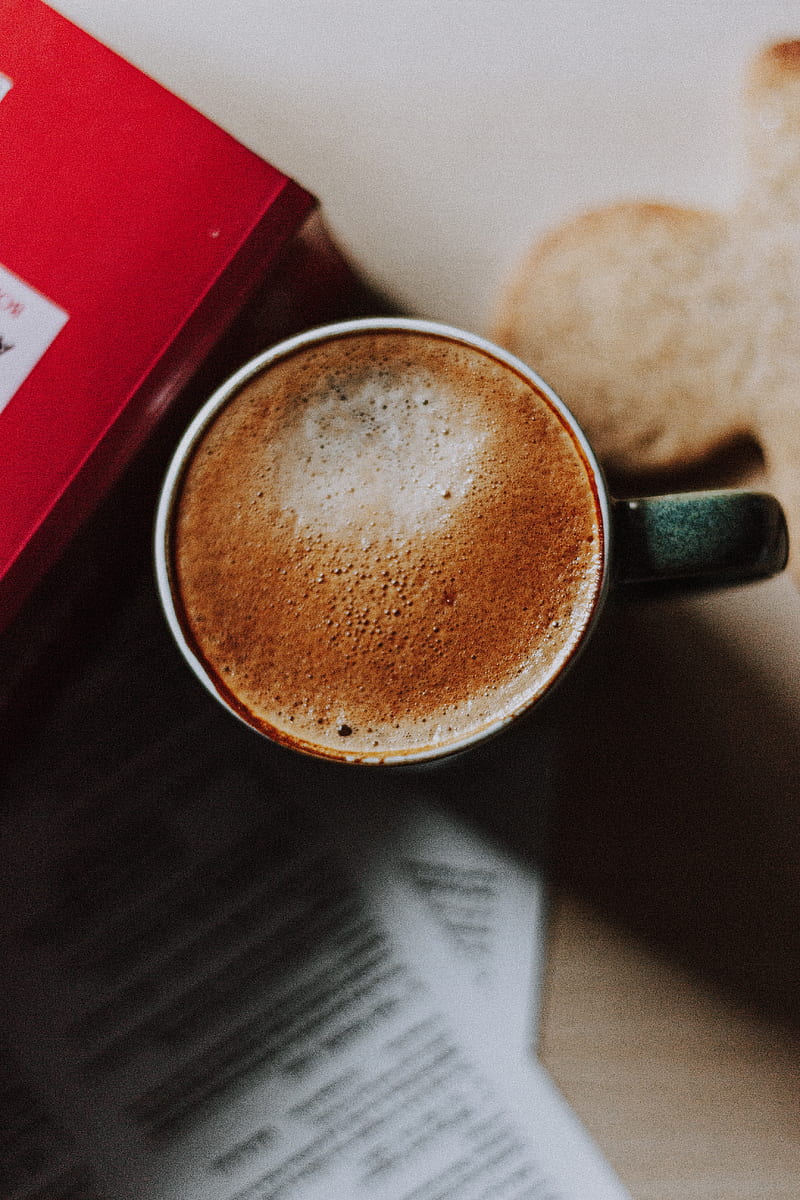 mug, coffee, cappuccino, foam, drink, HD phone wallpaper