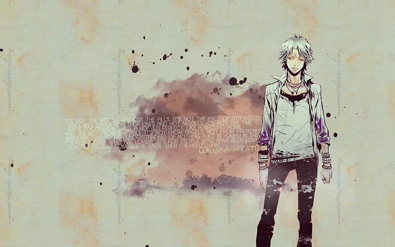 Hitman Reborn, Cant think of a fourth, Belts, Shaggy Hair, Male, White Shirt, Bracelets, Guy, Necklaces, HD wallpaper