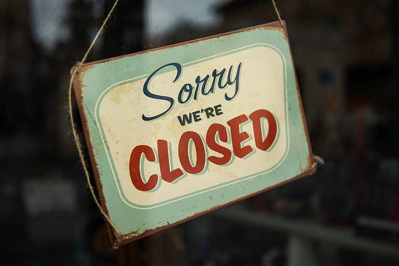 sorry we're closed signage, HD wallpaper