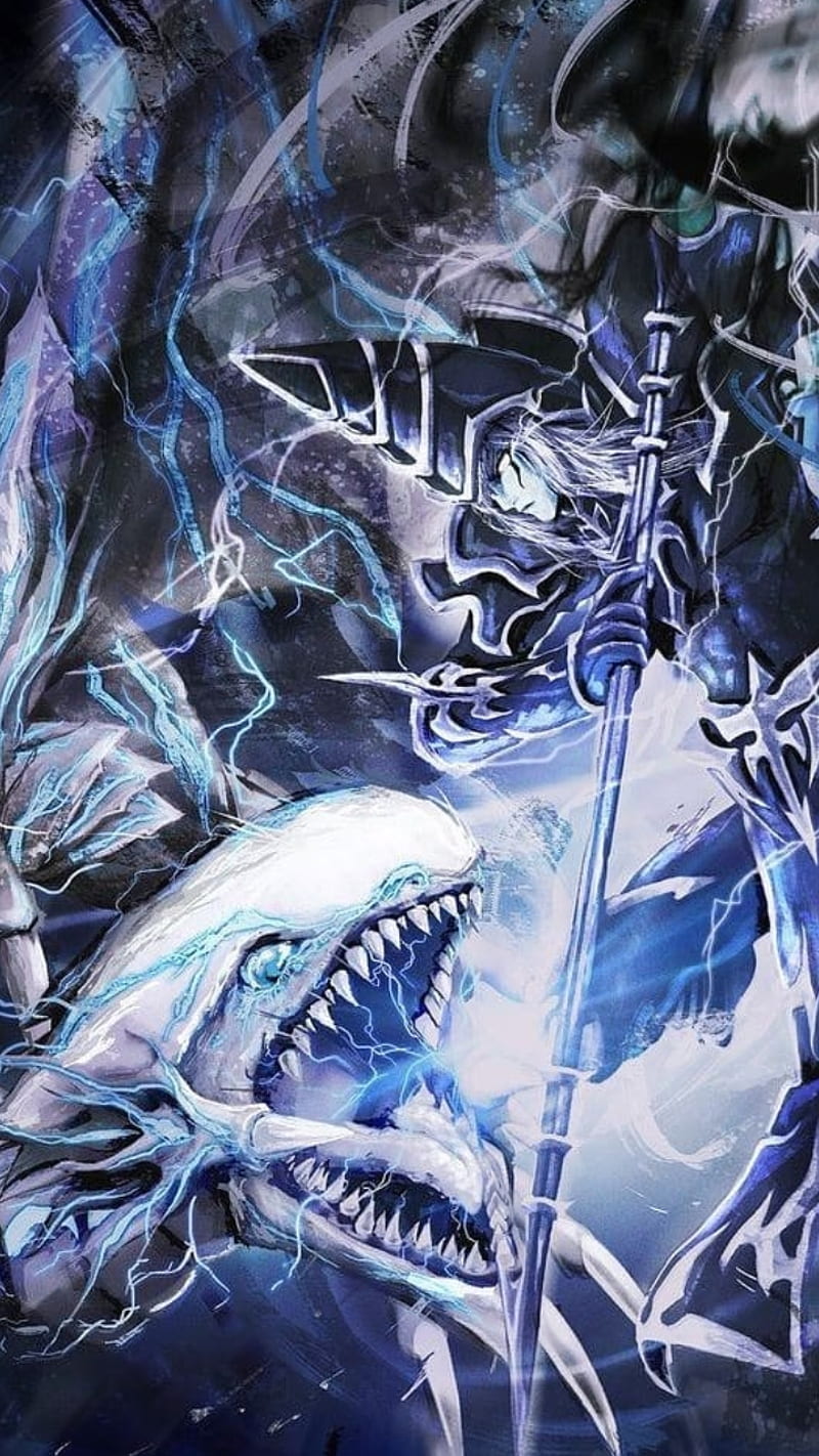 Yu-Gi-Oh, blue eyes white dragon, dark magician, yugi, kabia, HD phone wallpaper