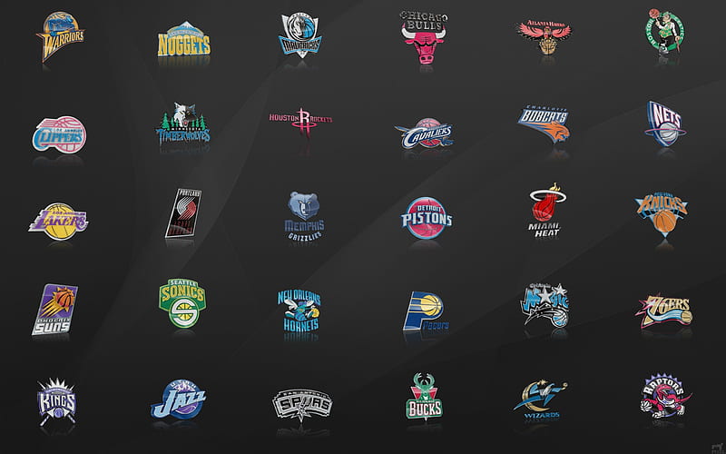 NBA Team Logos, national basketball association, nba, nba teams, HD wallpaper