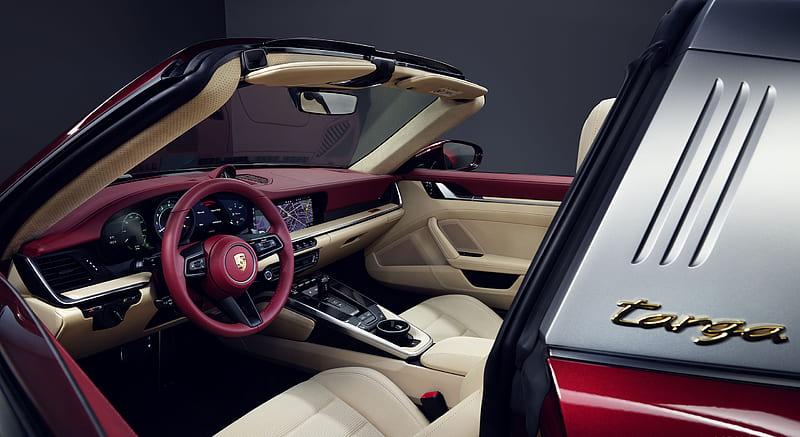 2021 Porsche 911 Targa 4S Heritage Design Edition - Interior , car, HD wallpaper