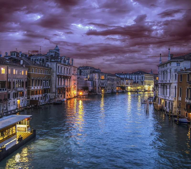 Venice, boats, houses, italy, water, HD wallpaper