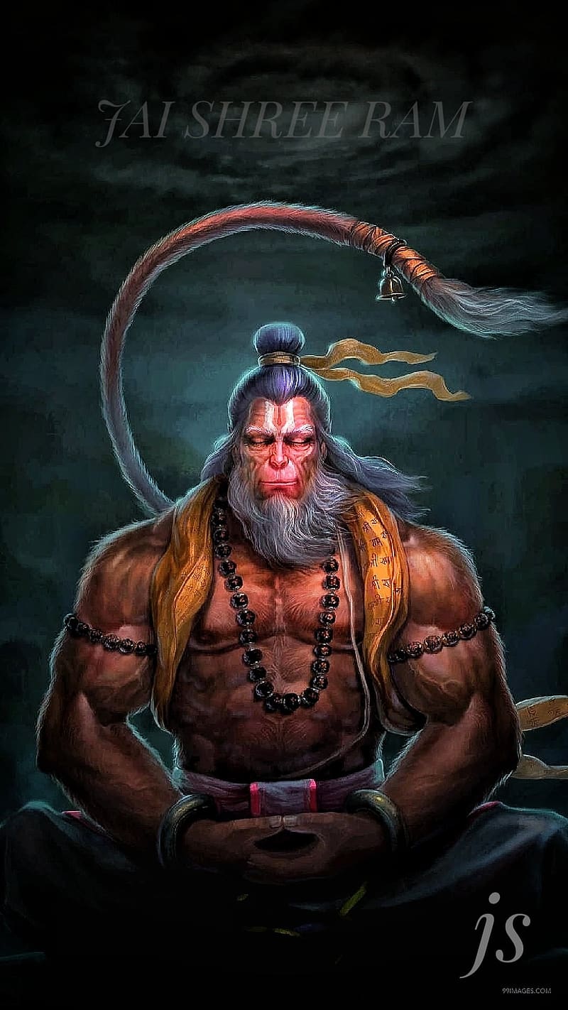Angry Hanuman, jai shree ram, jai, shree, ram, lord, god, HD phone ...