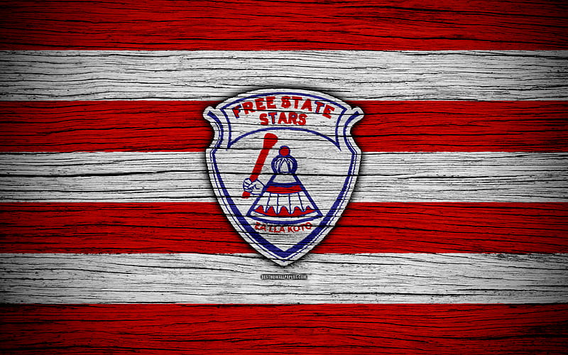 FC State Stars wooden texture, South African Premier League, soccer, State Stars, South Africa, football, State Stars FC, HD wallpaper