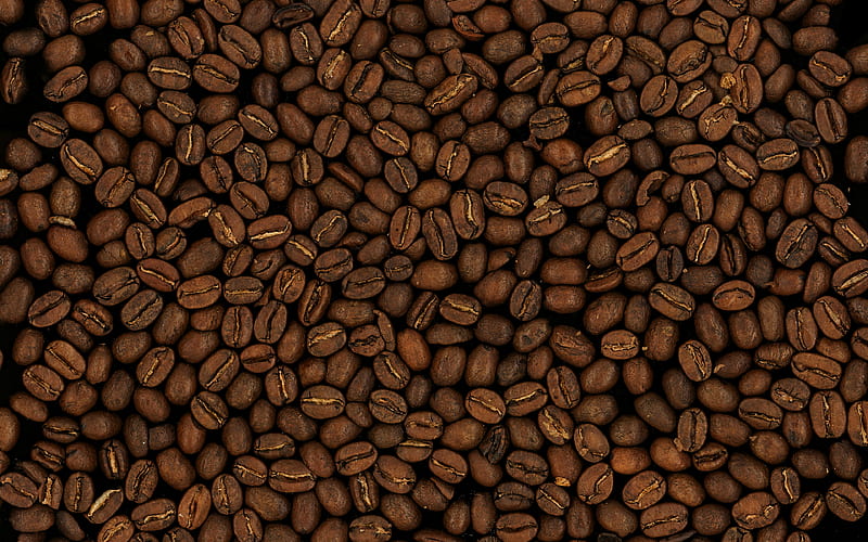 coffee beans texture, macro, brown backgrounds, natural coffee, arabica, coffee textures, coffee backgrounds, coffee beans, coffee, arabica beans, HD wallpaper