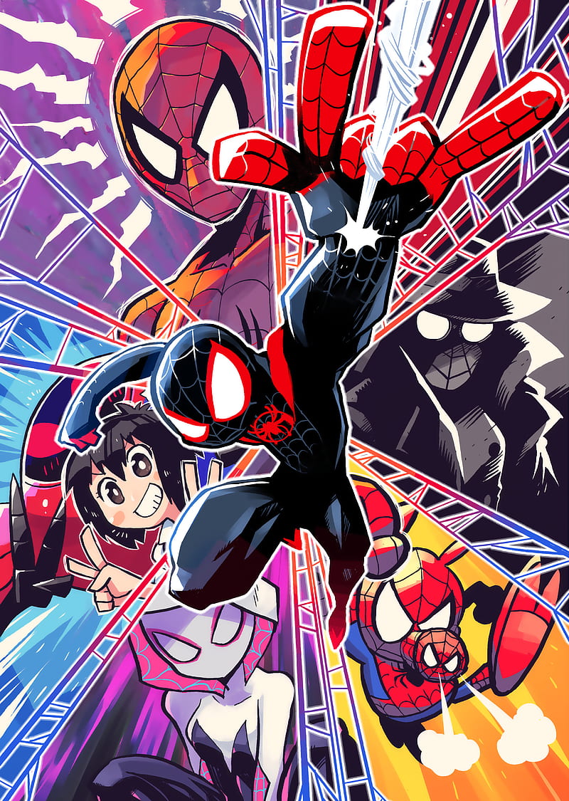 Spider-Verse, comics, marvel, marvel comics, spider-man, HD phone wallpaper