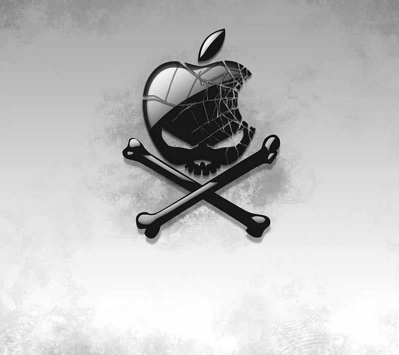 Apple Skull, apple icon, iphone, logo, skull, symbol, HD wallpaper